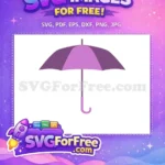 Free Purple Umbrella Free Rain Protection Fashion Free SVG - Instant Download