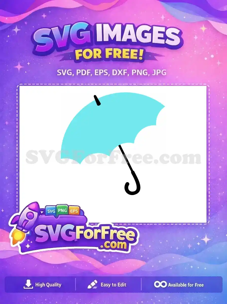 Free Teal Umbrella Free Rainy Season Umbrella Free SVG