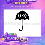 Free Number One Umbrella Free Silhouette First Free SVG - Instant Download