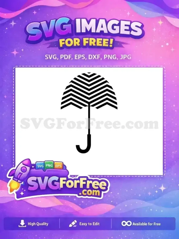 Free Striped Canopy Free Black Handle Umbrella Free SVG Free Striped Canopy Free Black Handle Umbrella Free SVG