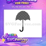 Free Black Diamond Pattern Free Umbrella Icon Rain Free SVG - Instant Download