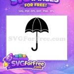 Free Basic Umbrella Free Minimalist Rain Free SVG - Instant Download