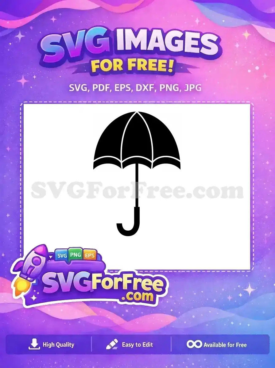 Free Basic Umbrella Free Minimalist Rain Free SVG