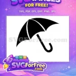 Free Minimalist Umbrella Free Rain Protection Rainy Season Free SVG - Instant Download