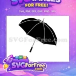 Free Black Umbrella Free Rain Protection Weather Free SVG 3 - Instant Download