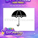 Free Classic Umbrella Free Minimalist Design Weather Free SVG - Instant Download