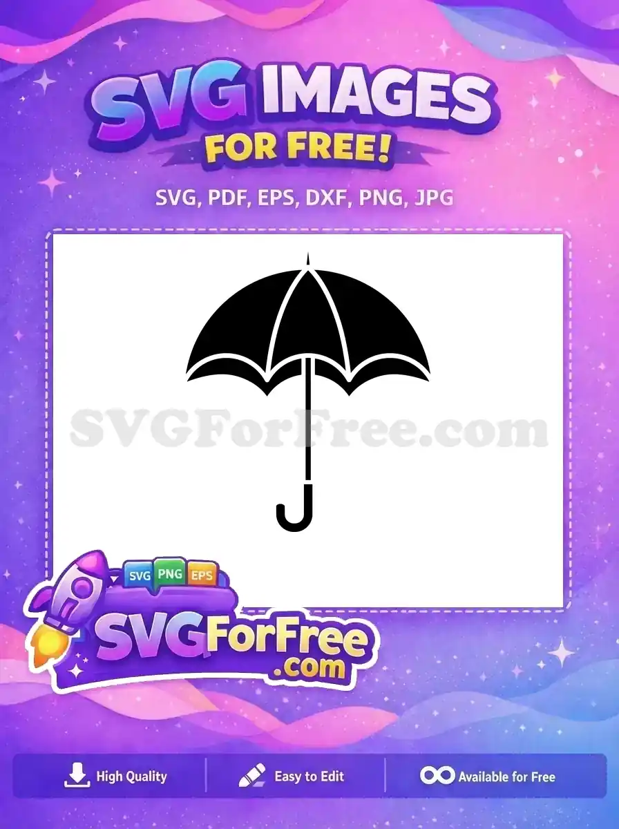 Free Classic Umbrella Free Minimalist Design Weather Free SVG