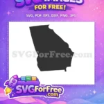 Free Detailed State Shape Free United States Georgia Free SVG - Instant Download