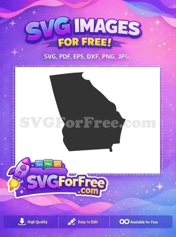 Free Detailed State Shape Free United States Georgia Free SVG Free Detailed State Shape Free United States Georgia Free SVG