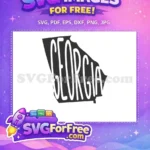 Free Georgia State Free Silhouette Design USA Free SVG - Instant Download