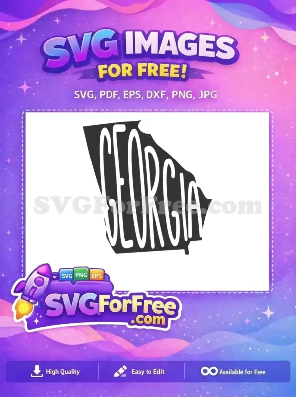 Free Georgia State Free Silhouette Design USA Free SVG