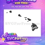 Free Hawaii State Shape Free Home Text USA Free SVG - Instant Download