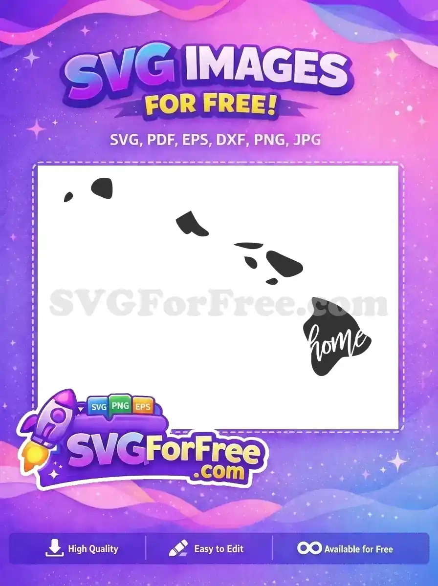 Free Hawaii State Shape Free Home Text USA Free SVG
