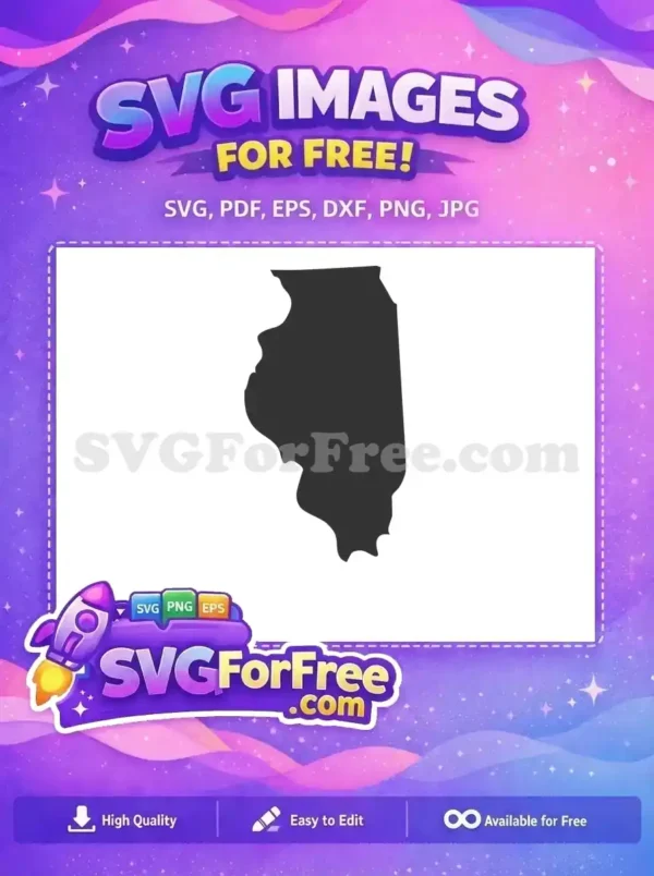 Free Illinois State Free Silhouette USA Free SVG