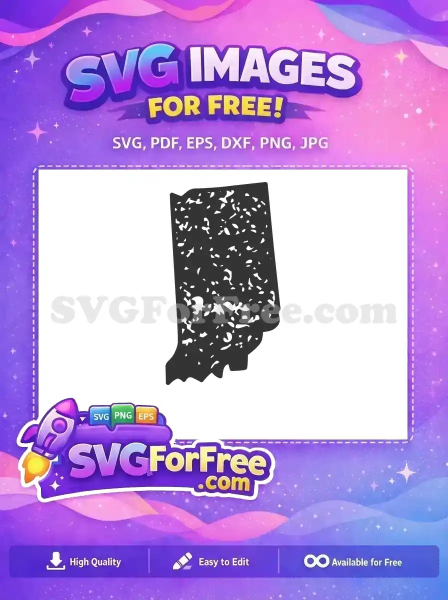 Free Indiana State Shape Free Silhouette USA Free SVG