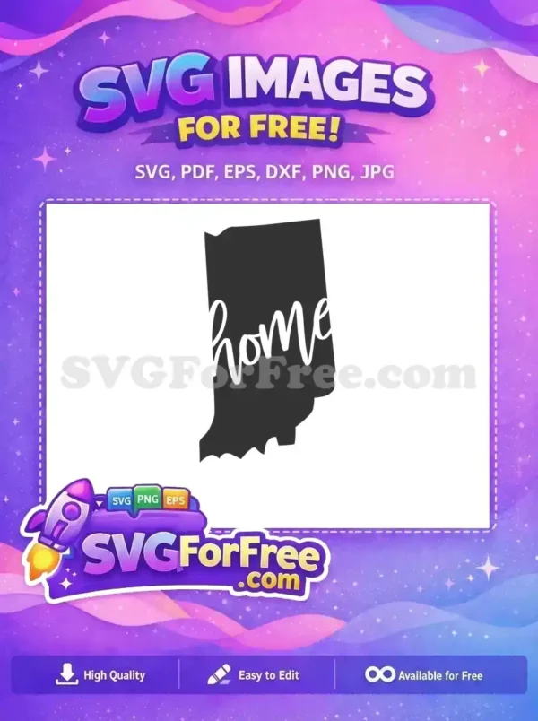 Free Indiana State Home Free Silhouette United States Free SVG