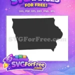 Free Detailed Outline Free Iowa State Free USA SVG - Instant Download