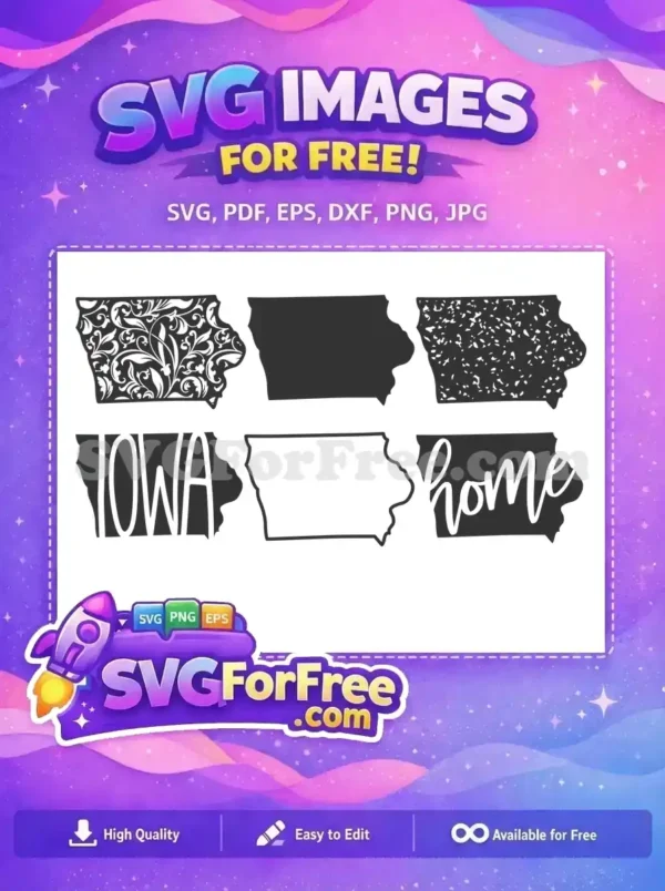 Free Floral Lace Free Solid Home Iowa Free SVG