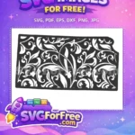 Free Floral Flourish Free Kansas State Free Silhouette SVG - Instant Download