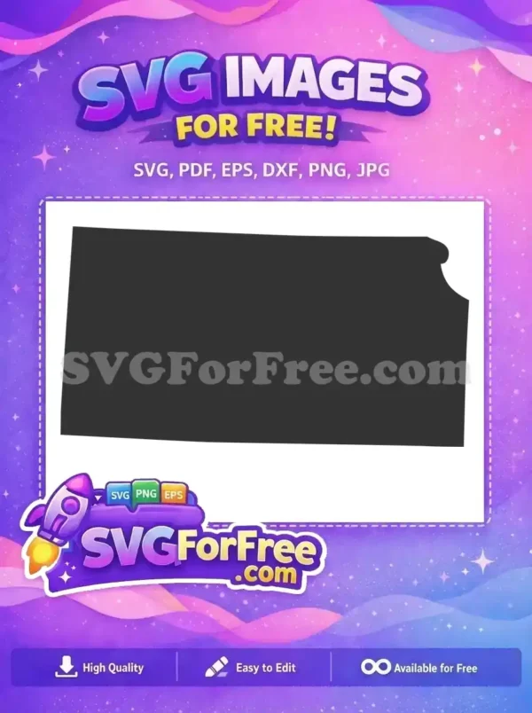Free Kansas Silhouette Free USA State Geography Free SVG
