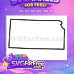 Free Kansas State Outline Free Silhouette USA Free SVG - Instant Download