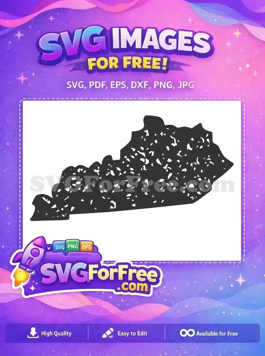 Free Kentucky State Detailed Free Silhouette USA Free SVG