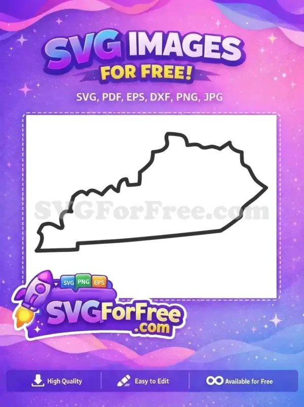 Free Kentucky Outline Free State Shape USA Free SVG 1