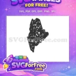 Free Maine State Free Silhouette Black USA Free SVG - Instant Download