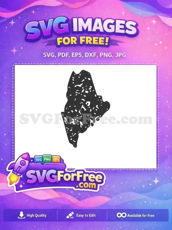 Free Maine State Free Silhouette Black USA Free SVG Free Maine State Free Silhouette Black USA Free SVG