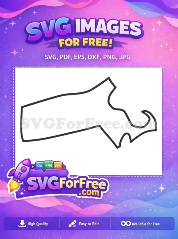 Free Massachusetts Outline Free State Shape USA Free SVG