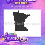 Free Minnesota Outline Free State Silhouette USA Free SVG 1 - Instant Download