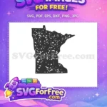 Free Minnesota State Map Free Distressed Silhouette USA Free SVG - Instant Download