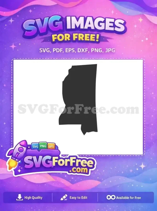 Free Mississippi State Silhouette Free Outline Vector USA Free SVG Free Mississippi State Silhouette Free Outline Vector USA Free SVG