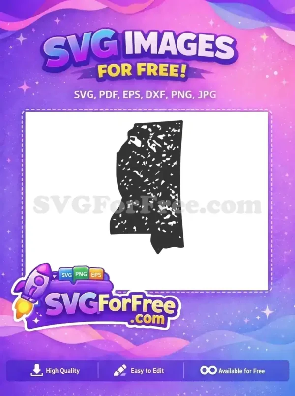 Free Mississippi Outline Free State Silhouette USA Free SVG 1