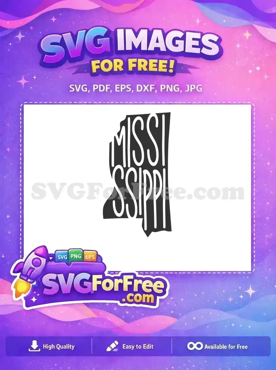 Free Black Silhouette Free Mississippi USA States Free SVG