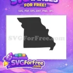 Free Missouri State Outline Free USA Geography Silhouette Free SVG - Instant Download