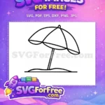Free Umbrella Silhouette Free Weather Accessory Film Free SVG - Instant Download