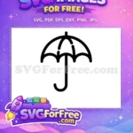 Free Black Umbrella Free Simple Umbrella Weather Free SVG - Instant Download