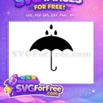 Free Black Umbrella Free Raindrops Weather Forecast Free SVG 1 - Instant Download
