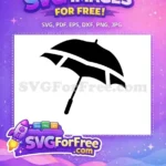 Free Black Umbrella Rain Free Protection Weather Free SVG - Instant Download