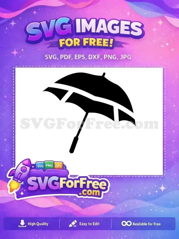 Free Black Umbrella Rain Free Protection Weather Free SVG