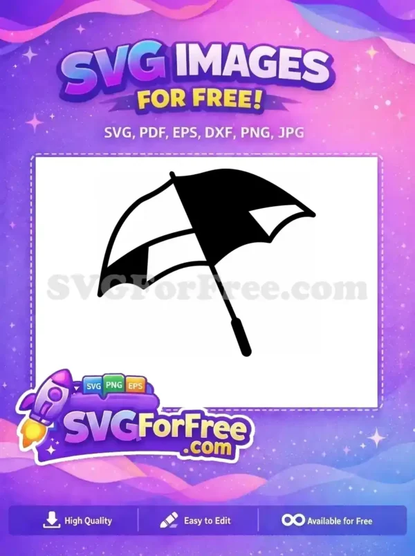 Free Umbrella Silhouette Free Rain Protection Accessory Free SVG