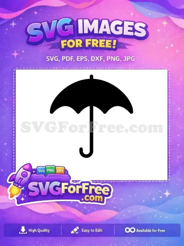 Free Black Silhouette Umbrella Free Icon Weather Free SVG
