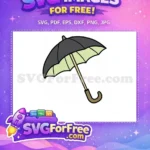 Free Dark Grey Umbrella Free Light Insides Rain Free SVG - Instant Download