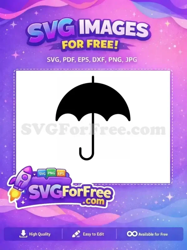 Free Umbrella Silhouette Free Minimalist Design Movie Free SVG