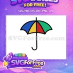 Free Colorful Patches Free Umbrella Simple Free SVG - Instant Download