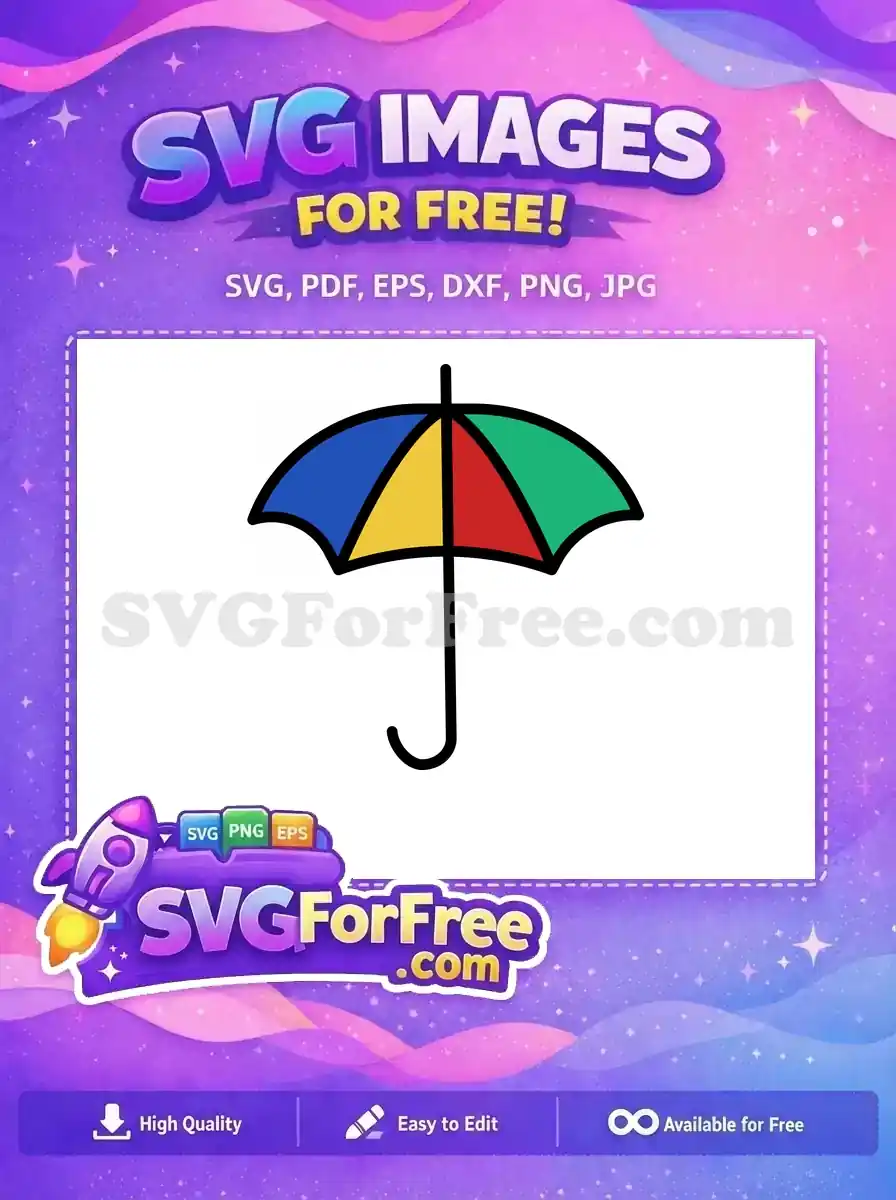 Free Colorful Patches Free Umbrella Simple Free SVG
