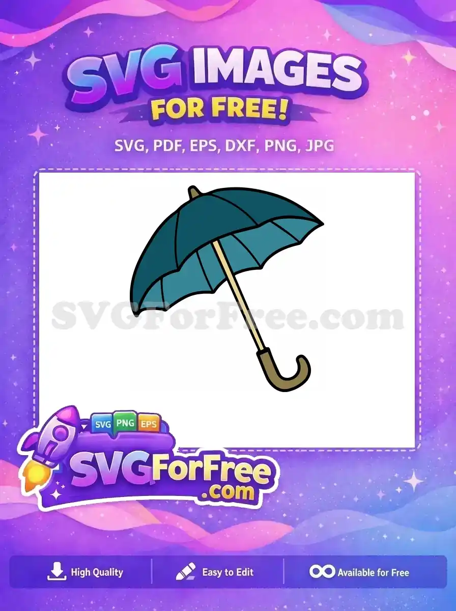 Free Teal Parasol Free Weather Accessory Umbrella Free SVG