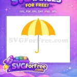 Free Two Toned Free Simple Umbrella Free SVG - Instant Download
