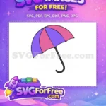 Free Pink Purple Panels Free Weather Umbrella Free SVG - Instant Download